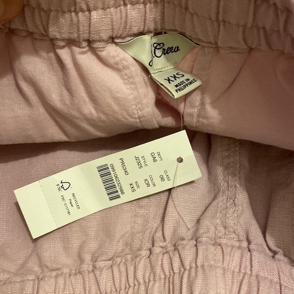 J. Crew Seaside light pink  shorts in linen blend with pockets. Size XXS - Picture 12 of 12